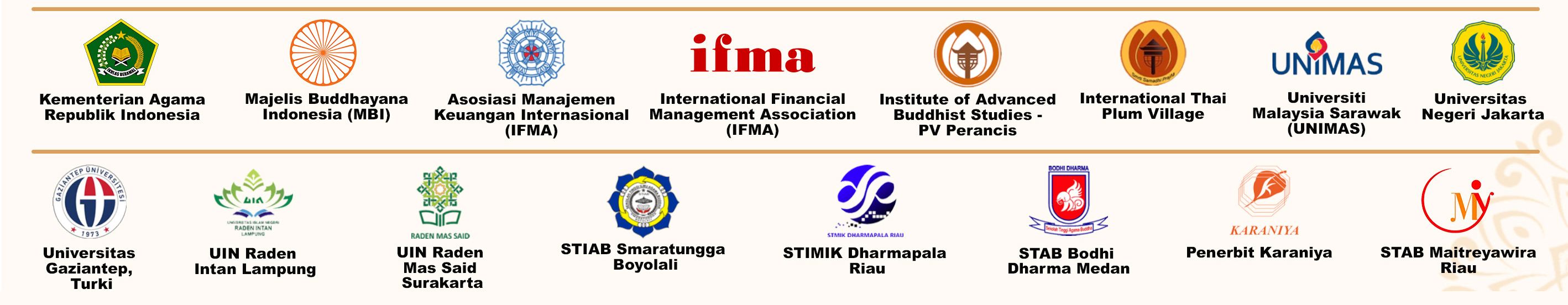 Logo lembaga yang berkolaborasi dalam IC-BRIDGE 2026
