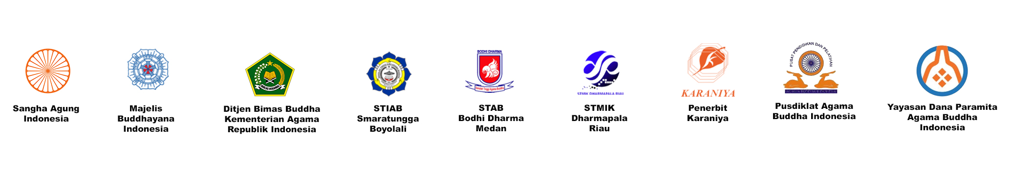 Logo lembaga yang berkolaborasi dalam ISAMBUDDHA II 2026